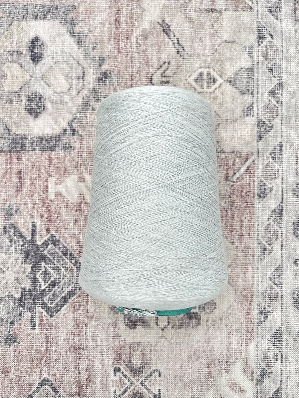 Gray Yarn Thread Cone Fibre Art Weaving Weave Knitting Crochet Linen Lace Weight